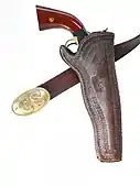 In den USA von Cowboys verwendetes Revolver-Holster