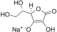 Strukturformel von Natriumascorbat