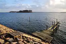 Blick auf die Ochseninseln bei Annies Kiosk in Sønderhav