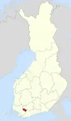 Lage von Somero in Finnland