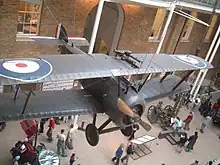 Sopwith Nachtjäger mit doppeltem Lewis-MG auf der oberen Tragfläche, Imperial War Museum, London