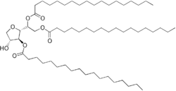 Strukturformel von Sorbitantristearat