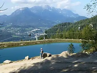 Speichersee zur Beschneiung nahe der Mittelstation