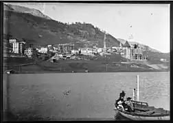 St. Moritz vom See, um 1890