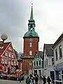 Marktplatz von Kappeln und St. Nikolai