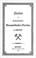 Statut des Halberstädter Knappschafts-Vereins aus dem Jahre 1891