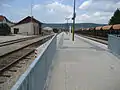 Bahnhof Statzendorf mit Blick Richtung Dunkelsteinerwald