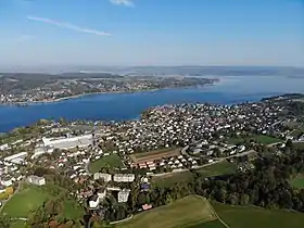 Steckborn, im Hintergrund der Bodensee