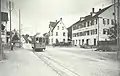 Ein Wagen aus Eningen erreicht die Endstelle Kirche in Betzingen