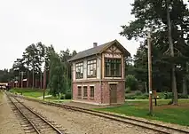 Historisches Stellwerk des Bahnhofs Drammen