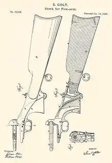 Anschlagschaft für Colt-Revolver