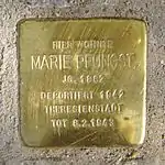 Stolperstein Gärtnerweg 2 Marie Pfungst