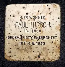 Paul Hirsch(12. November 1918 bis25. März 1920)