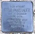 Stolperstein für Erna Panthauer