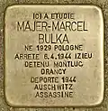 Stolperstein für Majer-Marcel Bulka