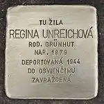 Stolperstein für Regina Unreichová