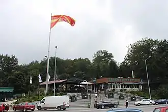 Rastplatz auf dem Straža-Pass, Scheitelhöhe 1210 m