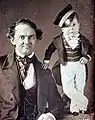 Charles Stratton und P. T. Barnum (um 1850)