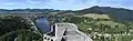 Panorama von der Burg Strečno mit Blick auf Landschaft um Strečno