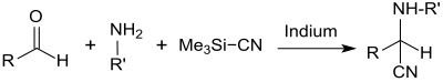 Strecker-Synthese mit TMSCN