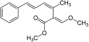 Strukturformel von Strobilurin A