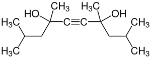 Strukturformel von 2,4,7,9-Tetramethyl-5-decin-4,7-diol