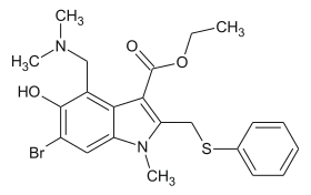 Strukturformel von Umifenovir