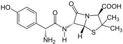 Strukturformel von Amoxicillin