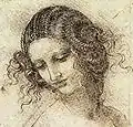 KopfbildLeonardo da Vinci:Kopf der Leda,Studie, um 1507/1509