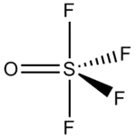 Strukturformel von Schwefeloxidtetrafluorid