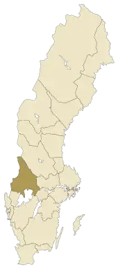 Lage von Värmland in Schweden