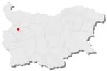 Karte von Bulgarien, Position von Swoge hervorgehoben