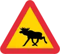 Schwedisches Elchwarnschild