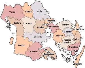 Kommunen in der Region Syddanmark