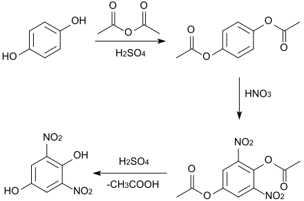 Herstellung von 2,6-Dinitrohydrochinon