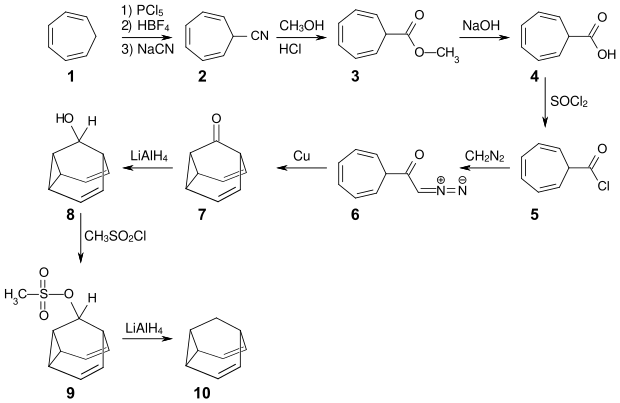 Synthese von Barbaralan ausgehend von Cycloheptatrien