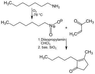 Cyclisierung von Undecan-2,5-dion zu Dihydrojasmon.