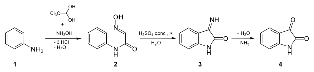 Synthese von Isatin