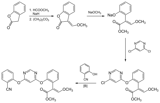 Synthese von Azoxystrobin