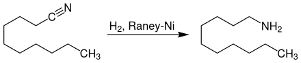 Synthese von Decylamin durch katalytische Hydrierung von Decannitril unter Verwendung eines Raney-Nickel Katalysators