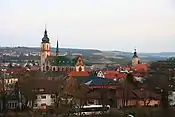 Blick über die Tauberbischofsheimer Altstadtmit dem Türmersturm im Hintergrund