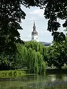 Teich mit Stadtkirche