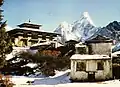 Kloster Tengboche, 1974 (vor der Zerstörung durch Brand)