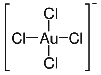 Struktur des Tetrachloroaurat-Ions