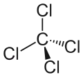 Strukturformel von Tetrachlormethan