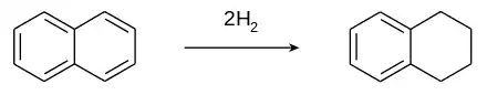 Hydrierung von Naphthalin zu Tetrahydronaphthalin