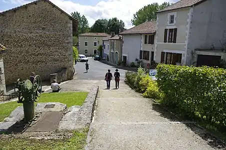 Blick vom Höhlenmuseum nach Süden in den Ortskern