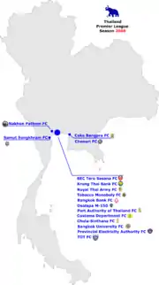 Thailand Premier League 2008 Map.png