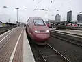 Bahnsteig mit Thalys