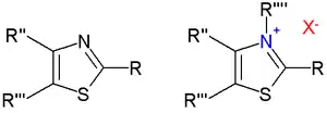 Thiazoles and thiazolium salts